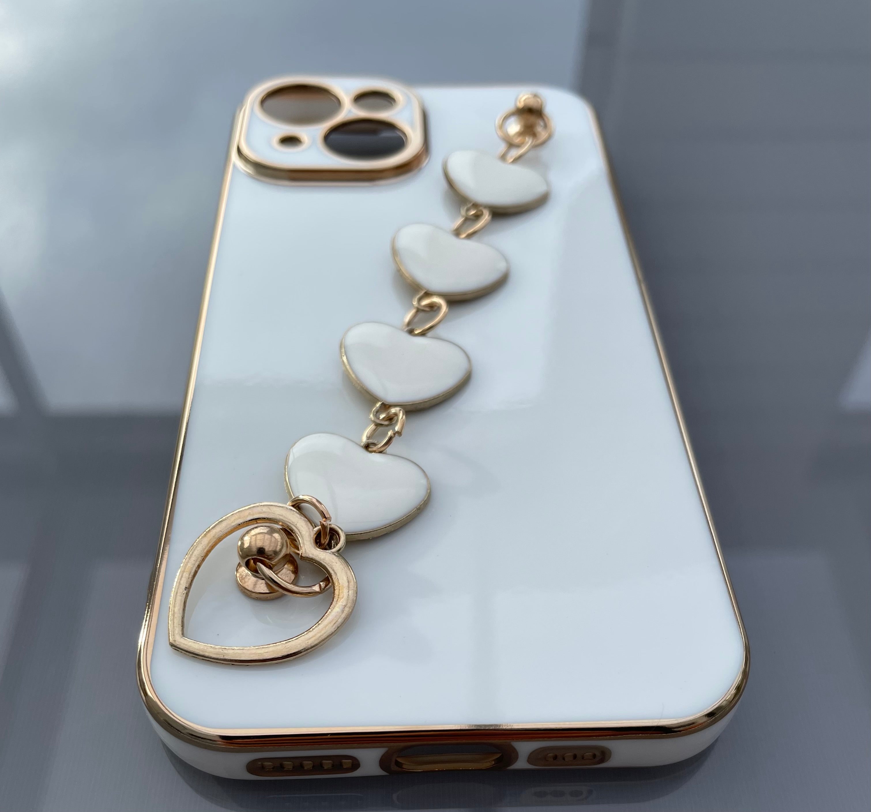 Exotiskt iPhone skal med band - iPhone 14 - Vit