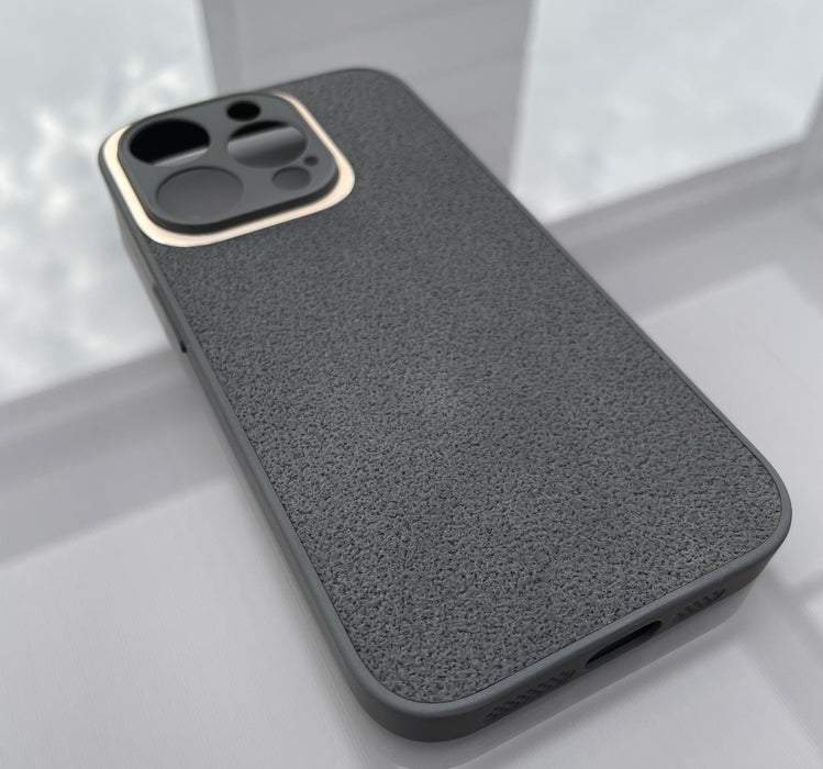 TPU + PU-Läderfodral för iPhone 15 Pro - Stilren Svart Design