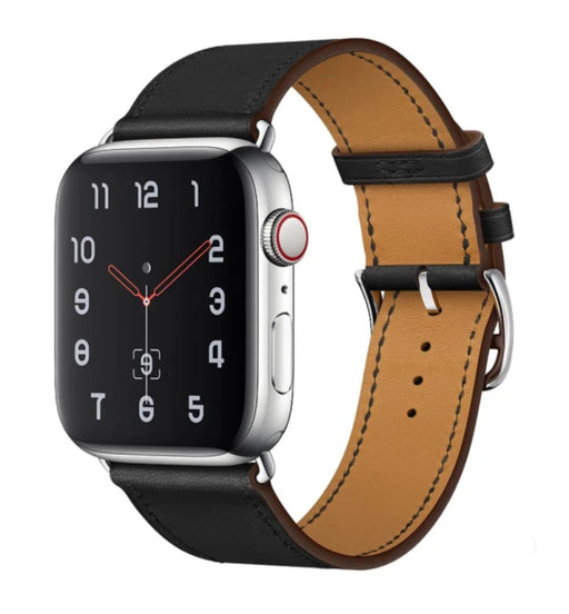 APPLE WATCH LÄDERARMBAND MODERN  SVART