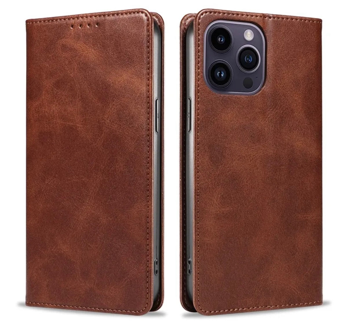 Plånboksfodral för iPhone 16 Pro Max med korthållare - Mörkbrun