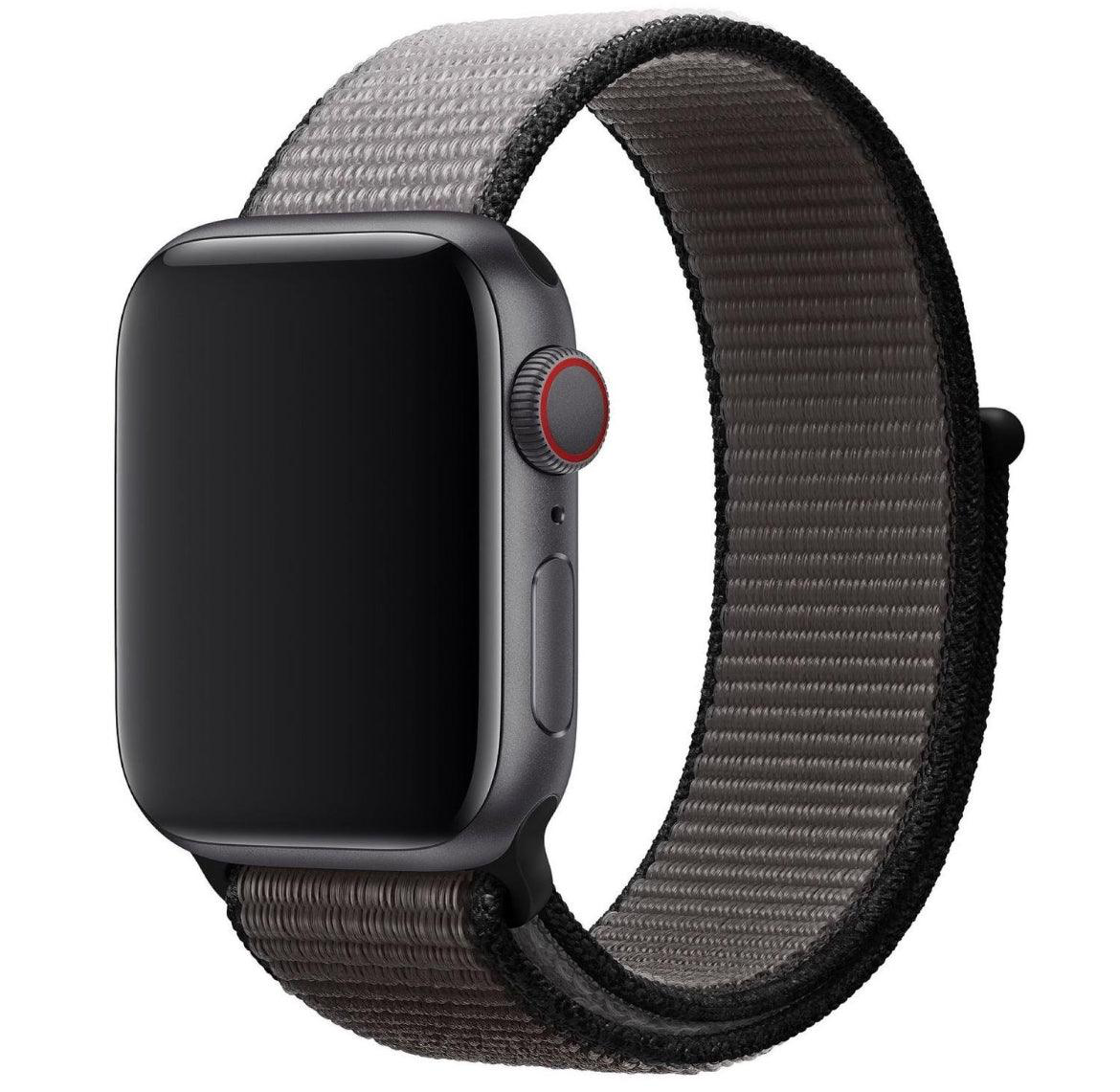 APPLE WATCH ARMBAND NYLON ARMBAND- GRÅ/SVART