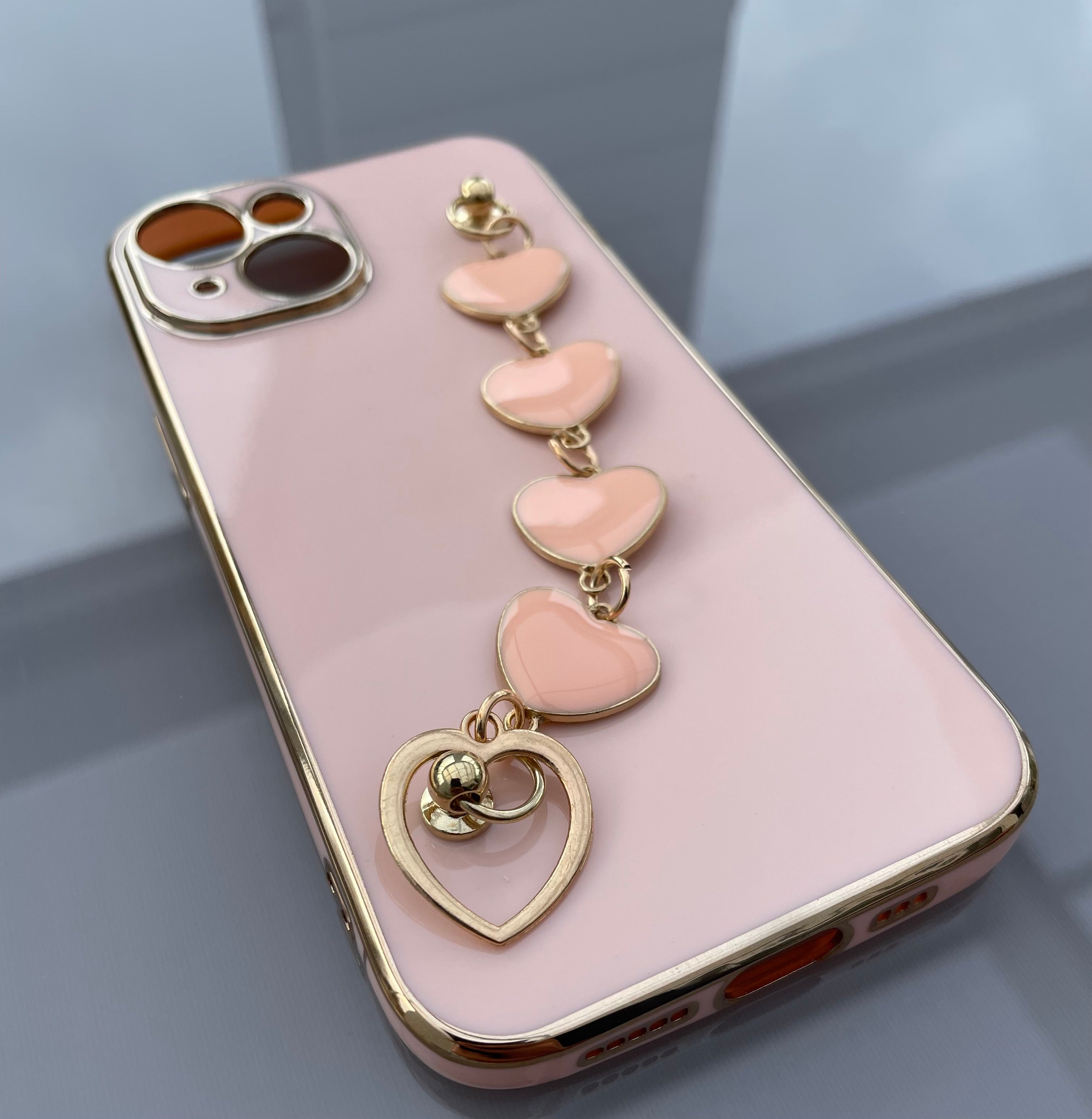 Exotiskt iPhone skal med band - iPhone 14 - Ljusrosa