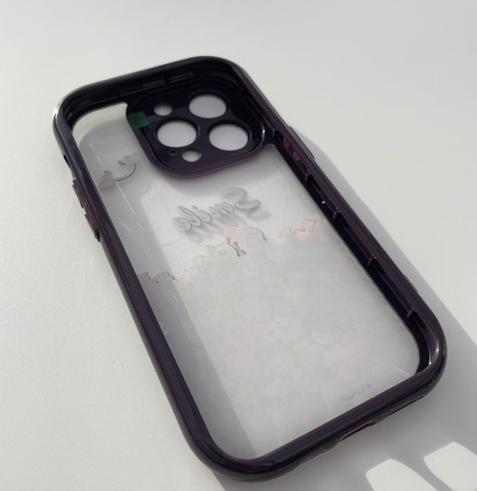 Hårt transparent skal till iPhone 14 Pro - Mörklila