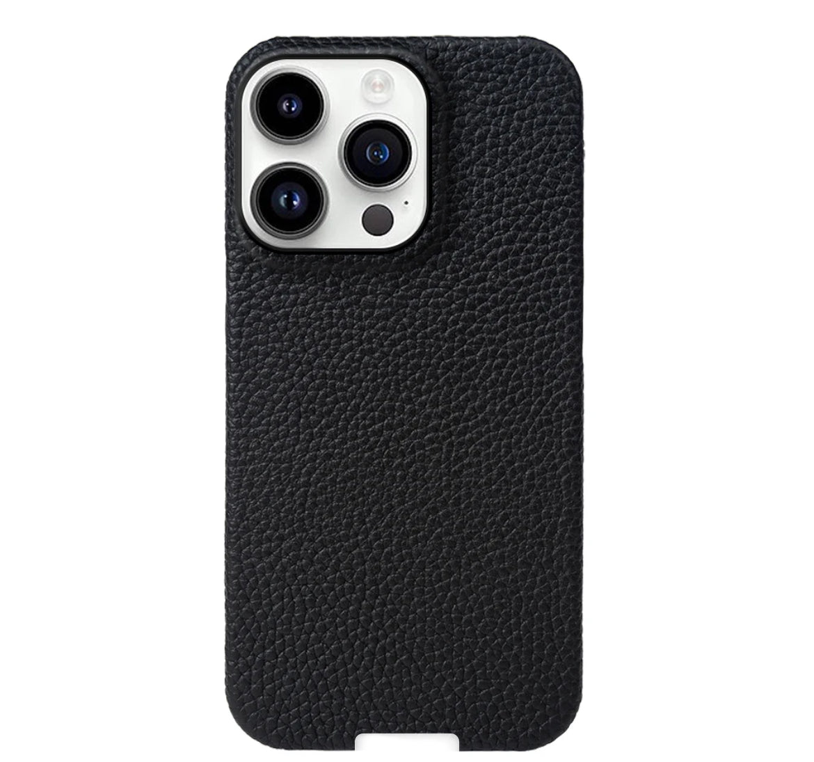 Läderskal till iPhone 15 Pro - Svart