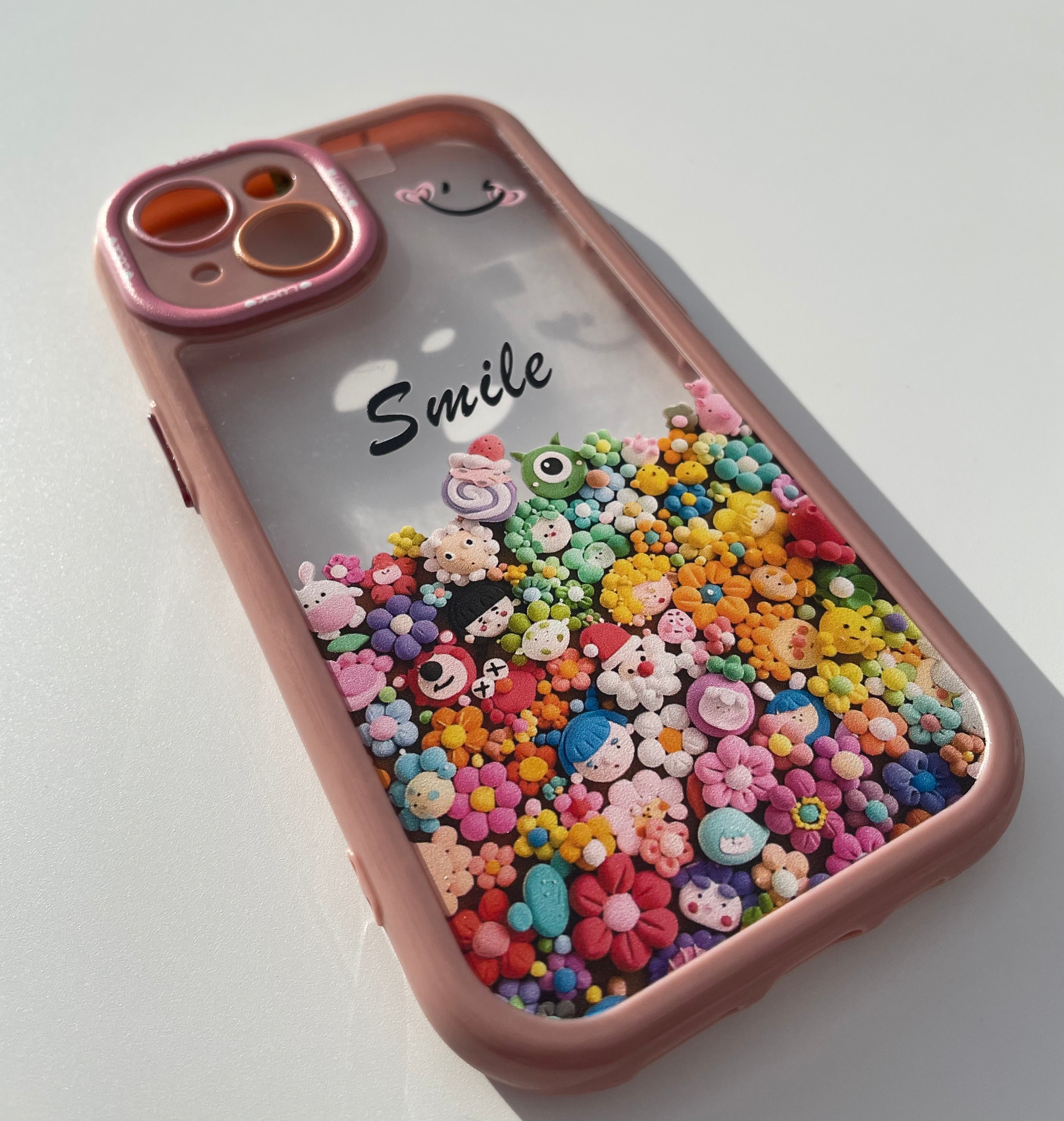 Hårt transparent skal till iPhone 14 - Rosa