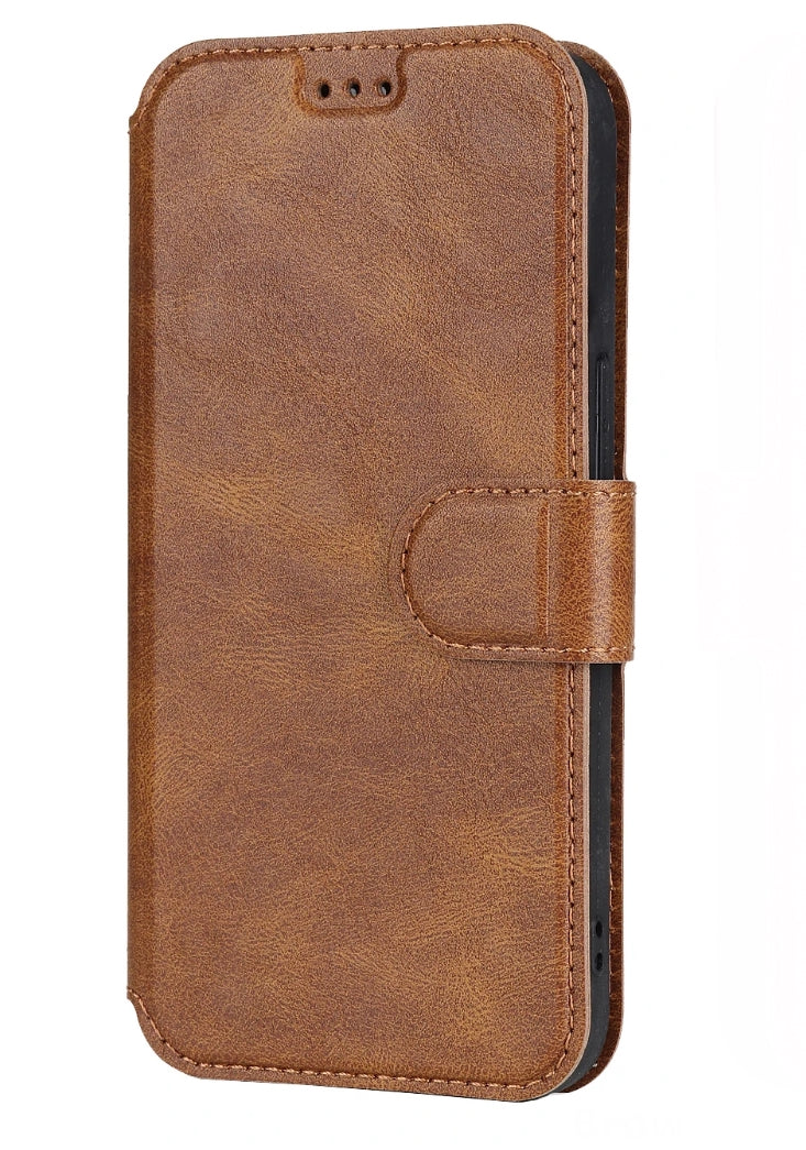 Plånboksfodral för iPhone 16 Pro med korthållare - Brun