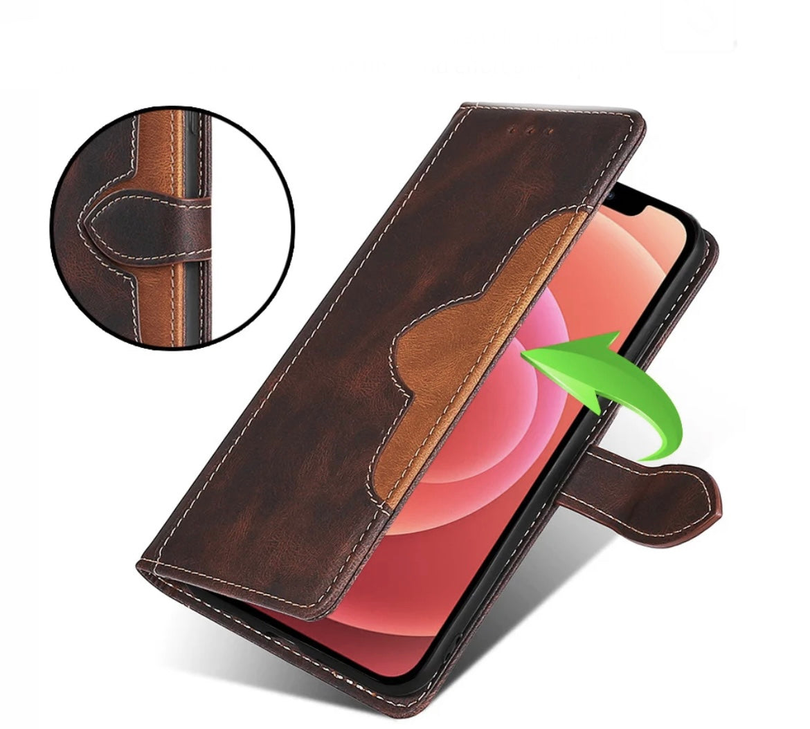 Plånboksfodral för iPhone 16 Pro med korthållare - Mörkbrun