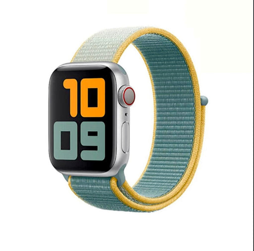 APPLE WATCH BRACELET NYLON BRACELET- DARK TORQUOISE/YELLOW