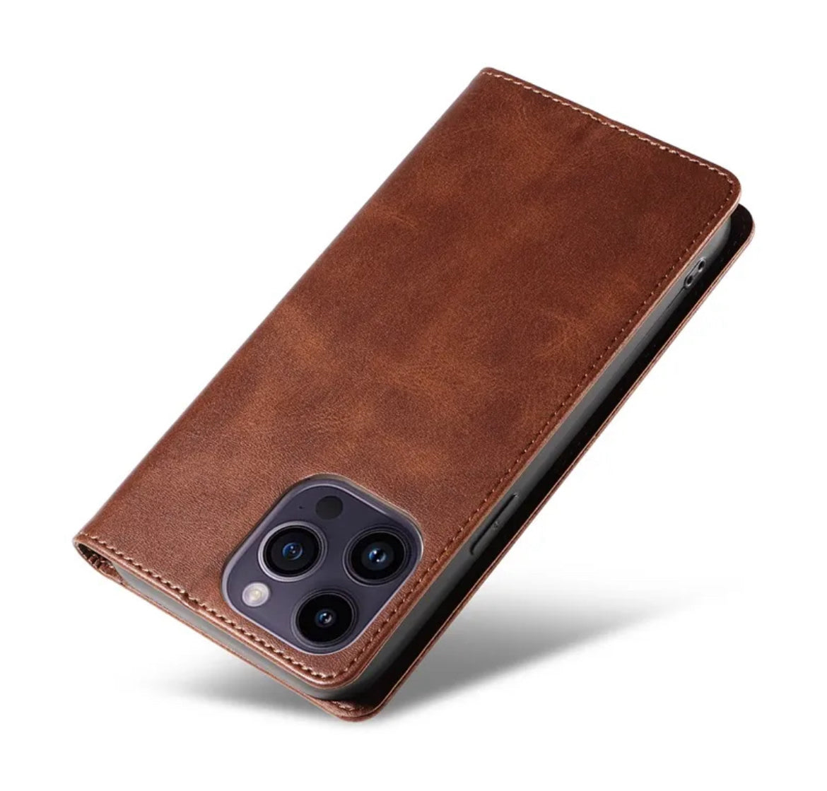 Plånboksfodral för iPhone 16 Pro Max med korthållare - Mörkbrun