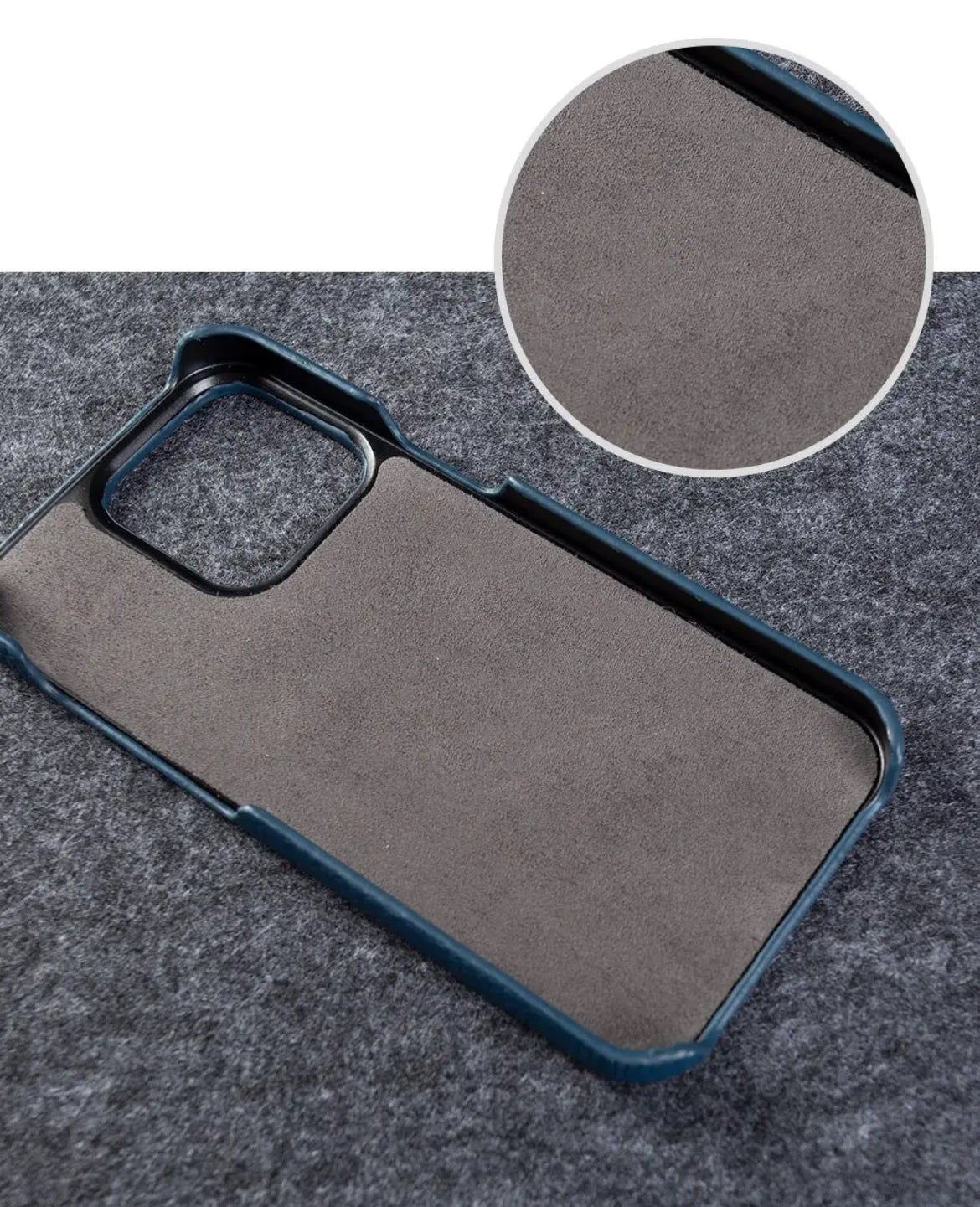 Läderskal till iPhone 15 Pro - Svart