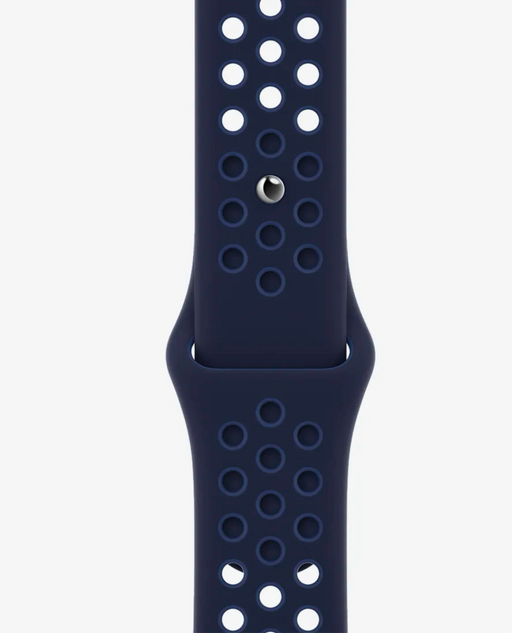 Ihåligt Silikon Armband Apple Watch  MARINBLÅ/BLÅ