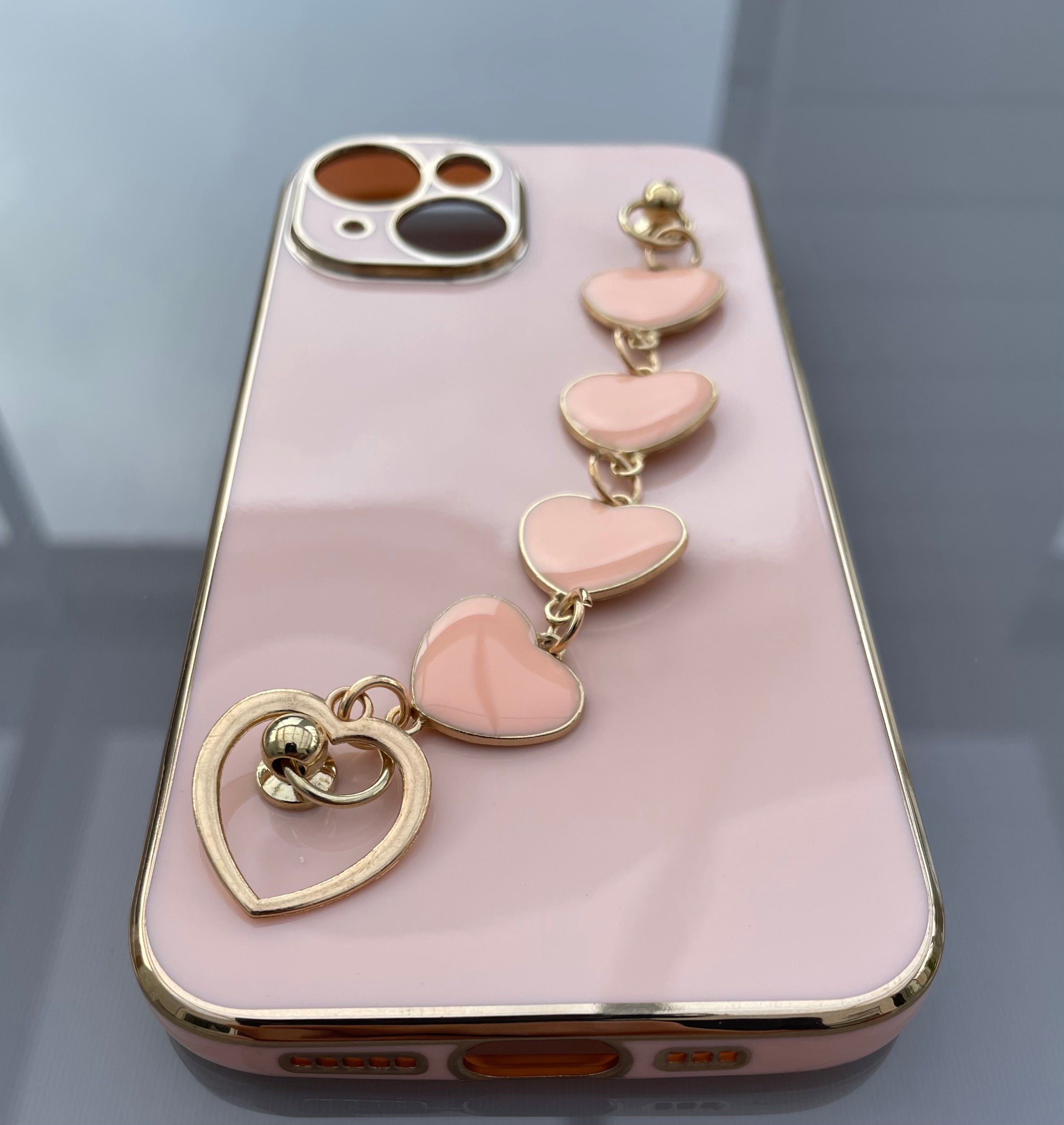 Exotiskt iPhone skal med band - iPhone 14 - Ljusrosa