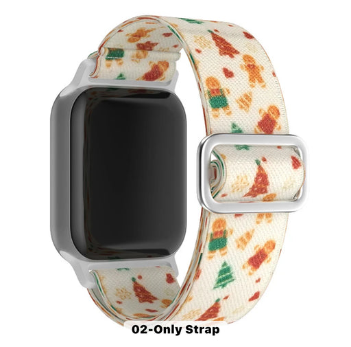 Apple Watch Nylonarmband Jularmbad-vit/ Pepparkakor