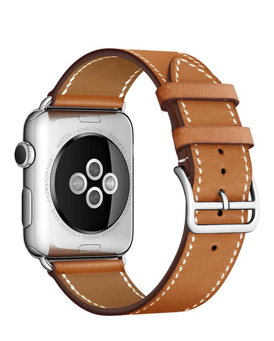 APPLE WATCH LEATHER BRACELET MODERN BROWN