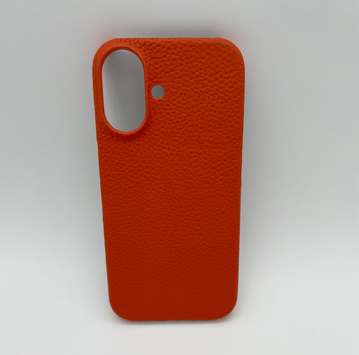 Läderskal till iPhone 16 - Orange