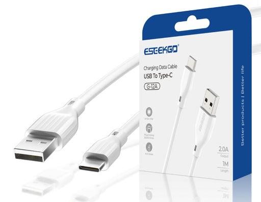 Kabel: USB-A till USB-C/USB-Lightning/Micro-USB, 2.0A, 1m-Vit