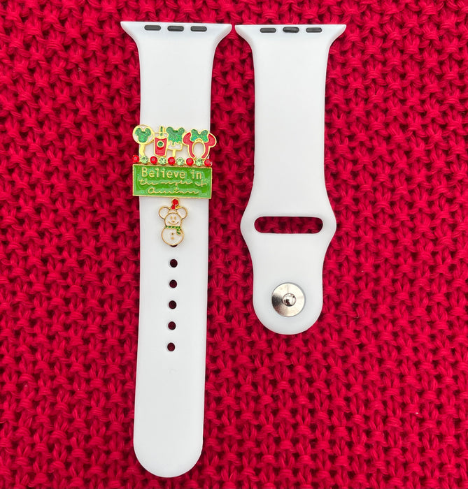 Juldekoration till Apple Watch Silikonband - Snögubbe