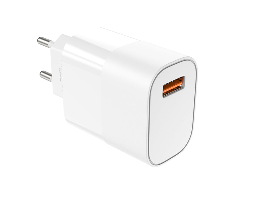 Snabbladdare USB-A, 18W- Vit