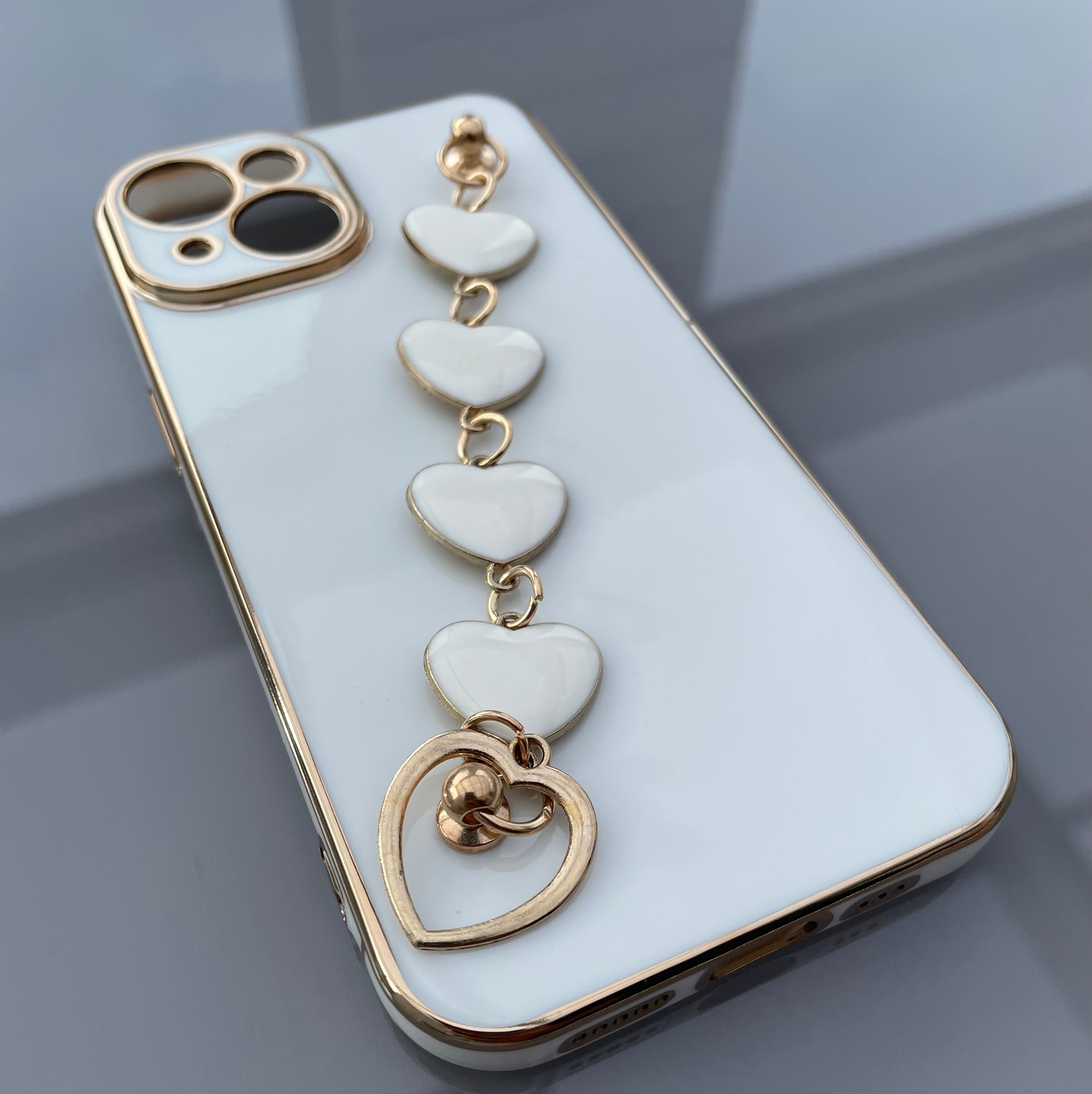 Exotiskt iPhone skal med band - iPhone 14 - Vit