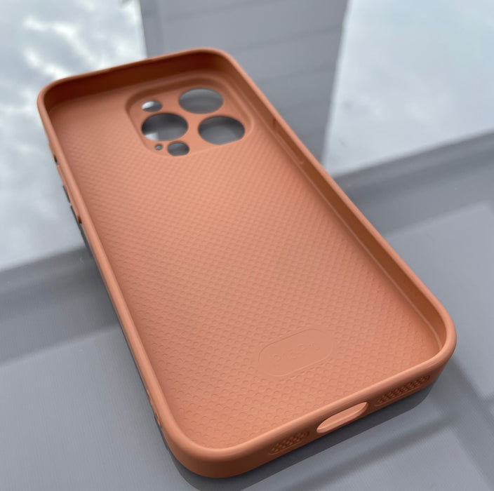 TPU + PU-Läderfodral för iPhone 15 Pro - Stilren Ljusbrun Design