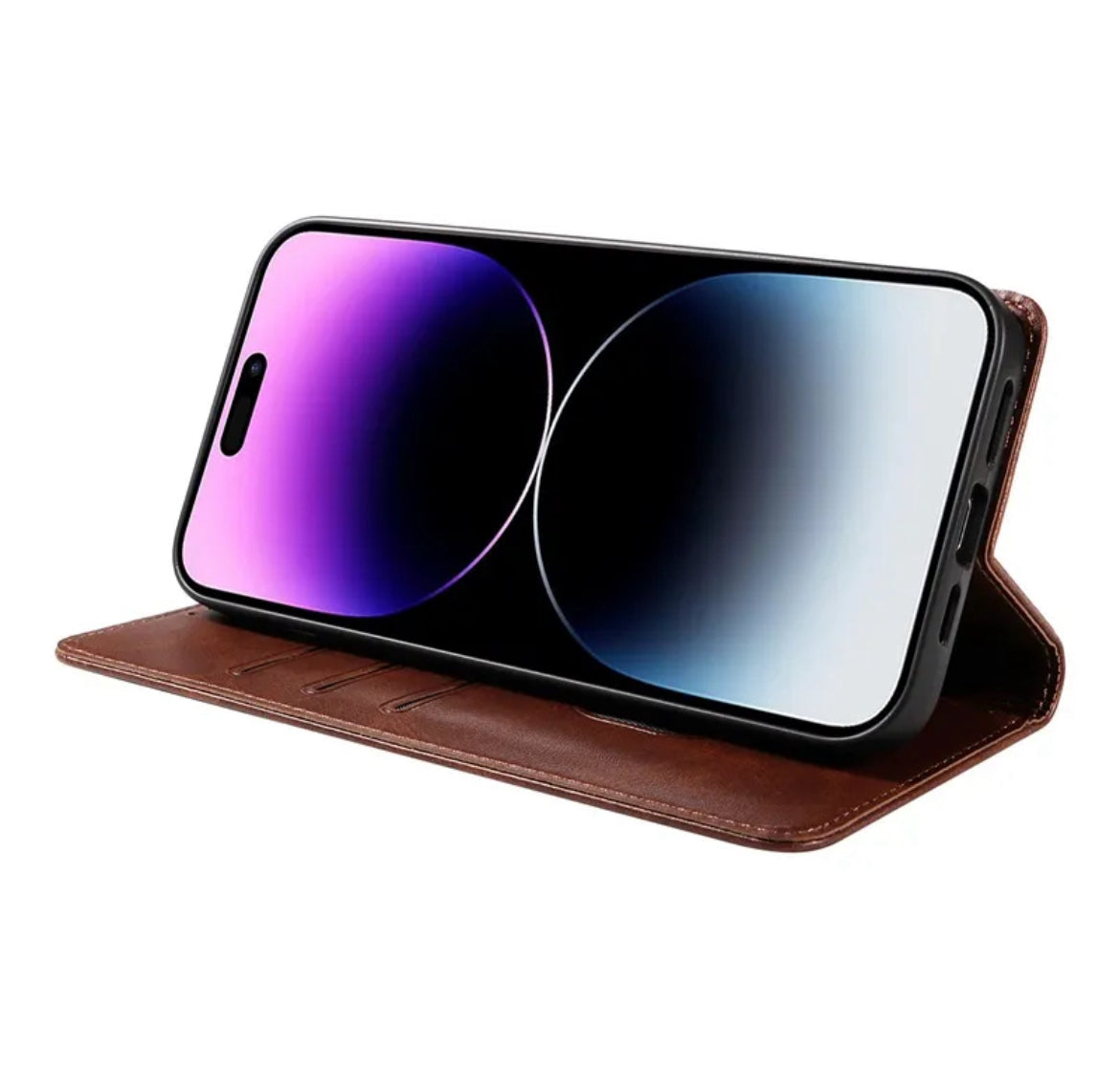 Plånboksfodral för iPhone 16 Pro Max med korthållare - Mörkbrun