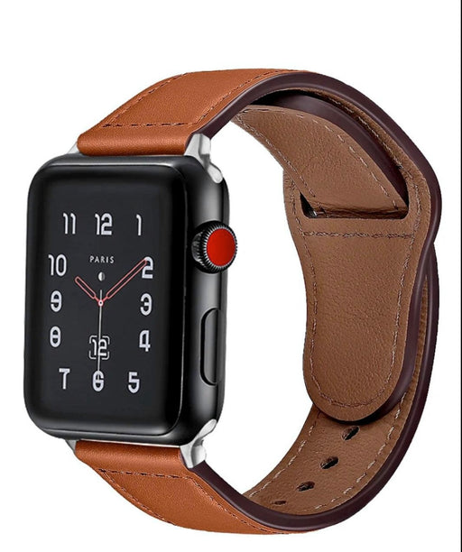 Genuine Leather Strap for Apple Watch - Brown