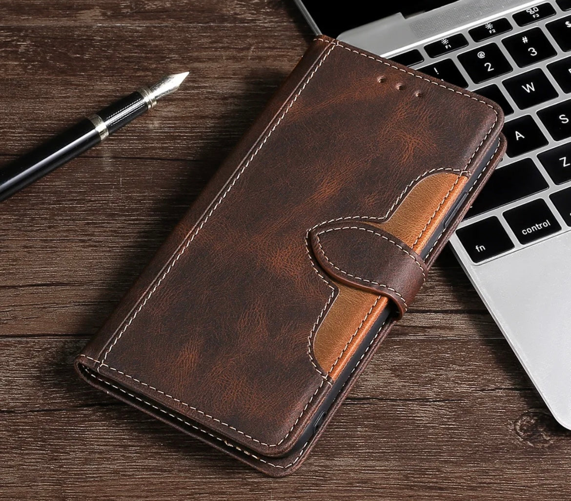 Plånboksfodral för iPhone 16 Pro med korthållare - Mörkbrun