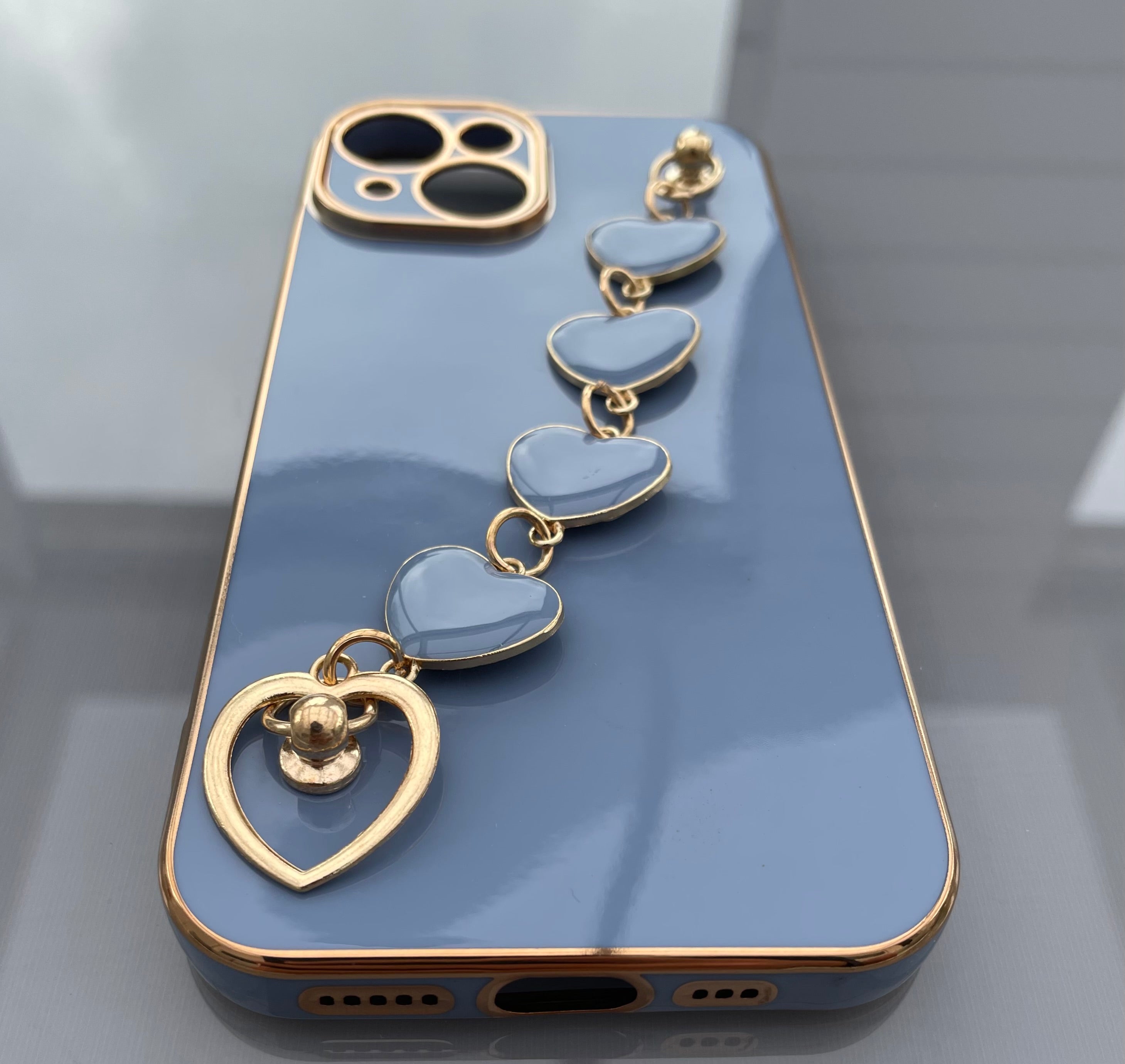 Exotiskt iPhone skal med band - iPhone 15 - Blå