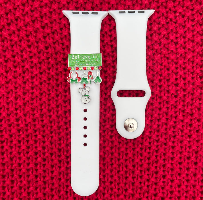 Juldekoration till Apple Watch Silikonband - Snögubbe