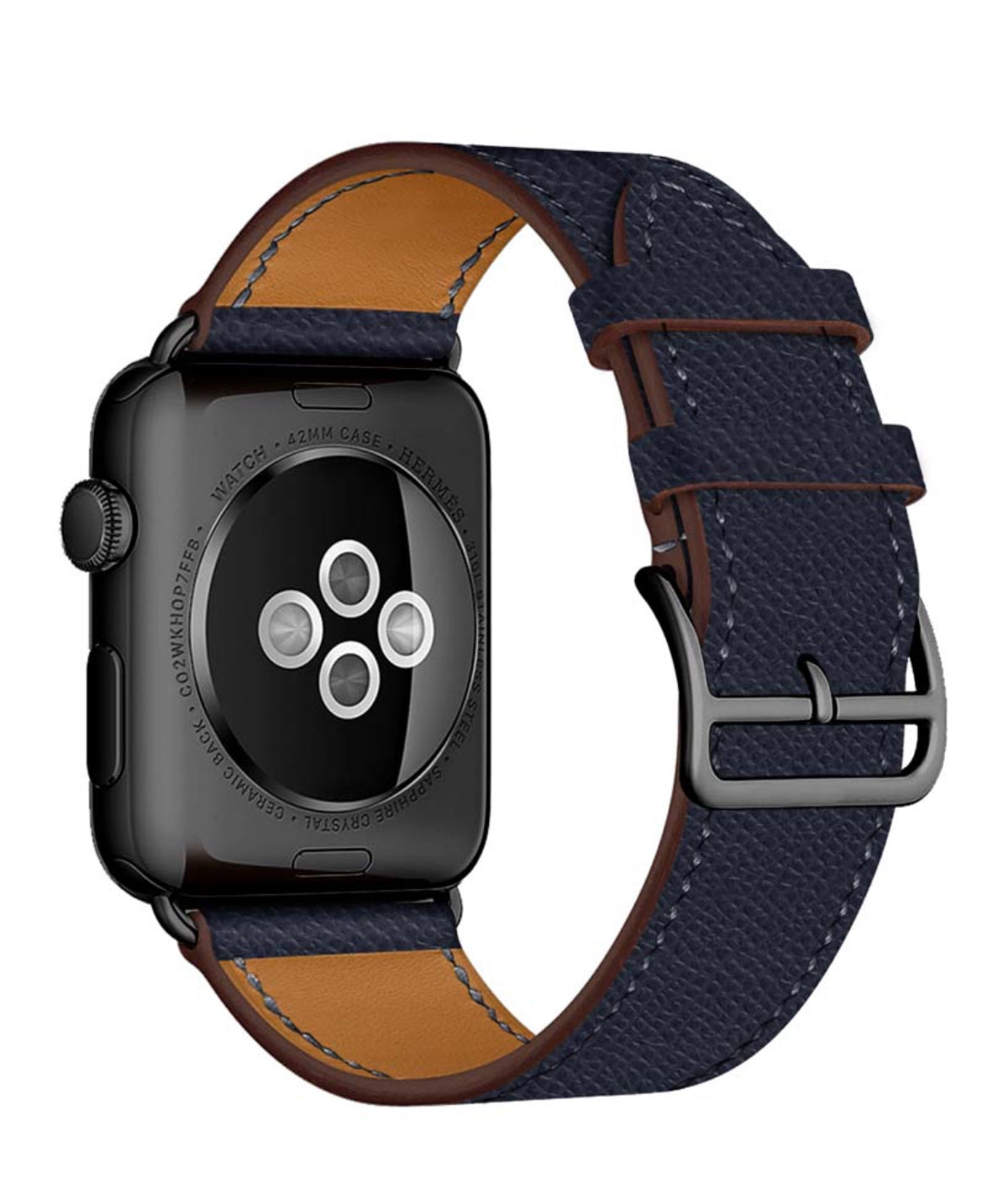 APPLE WATCH LÄDERARMBAND Marinblå