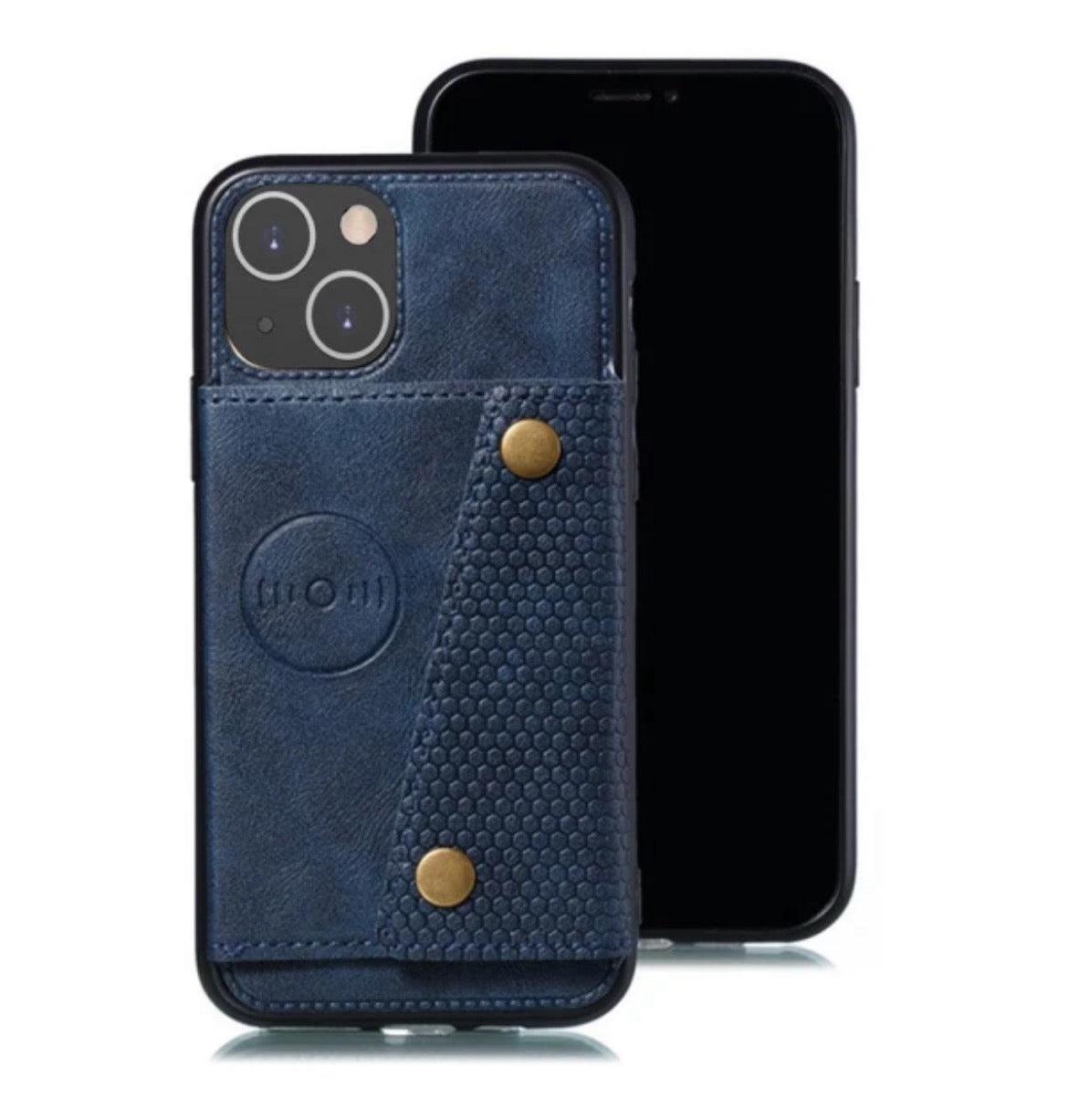 iPhone 13 - Skal med Korthållare Mörkblå