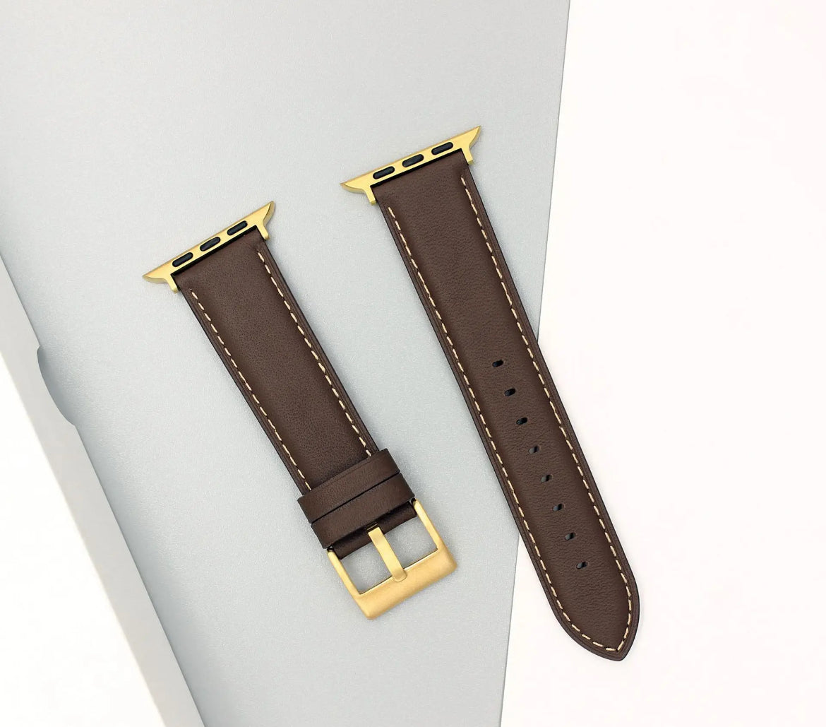 Läderarmband till Apple Watch – Brun