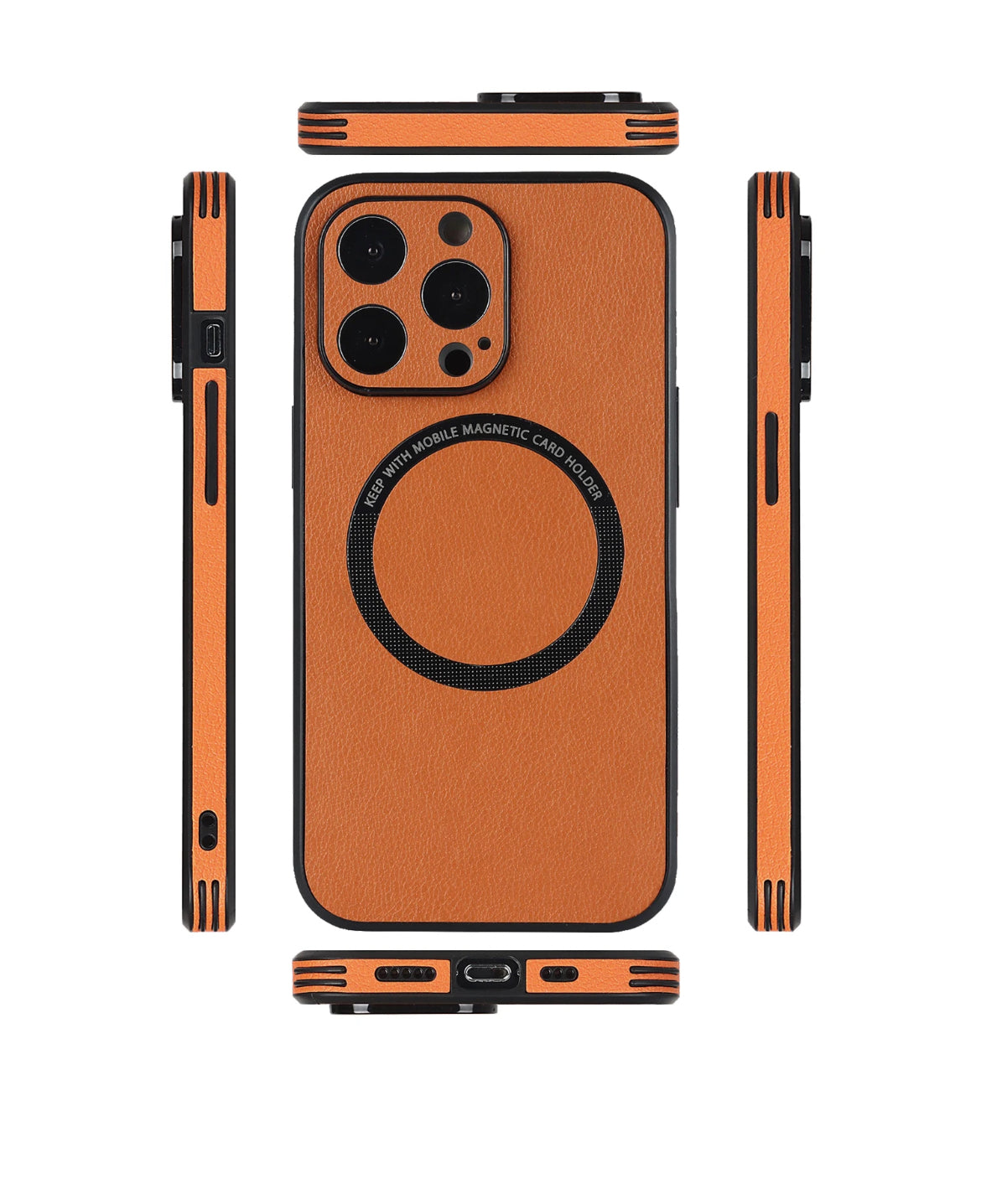 Läderfodral för iPhone 14 - Stilren Brun Design för Elegans och Skydd