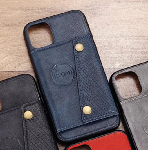 iPhone 13 - Skal med Korthållare Mörkblå