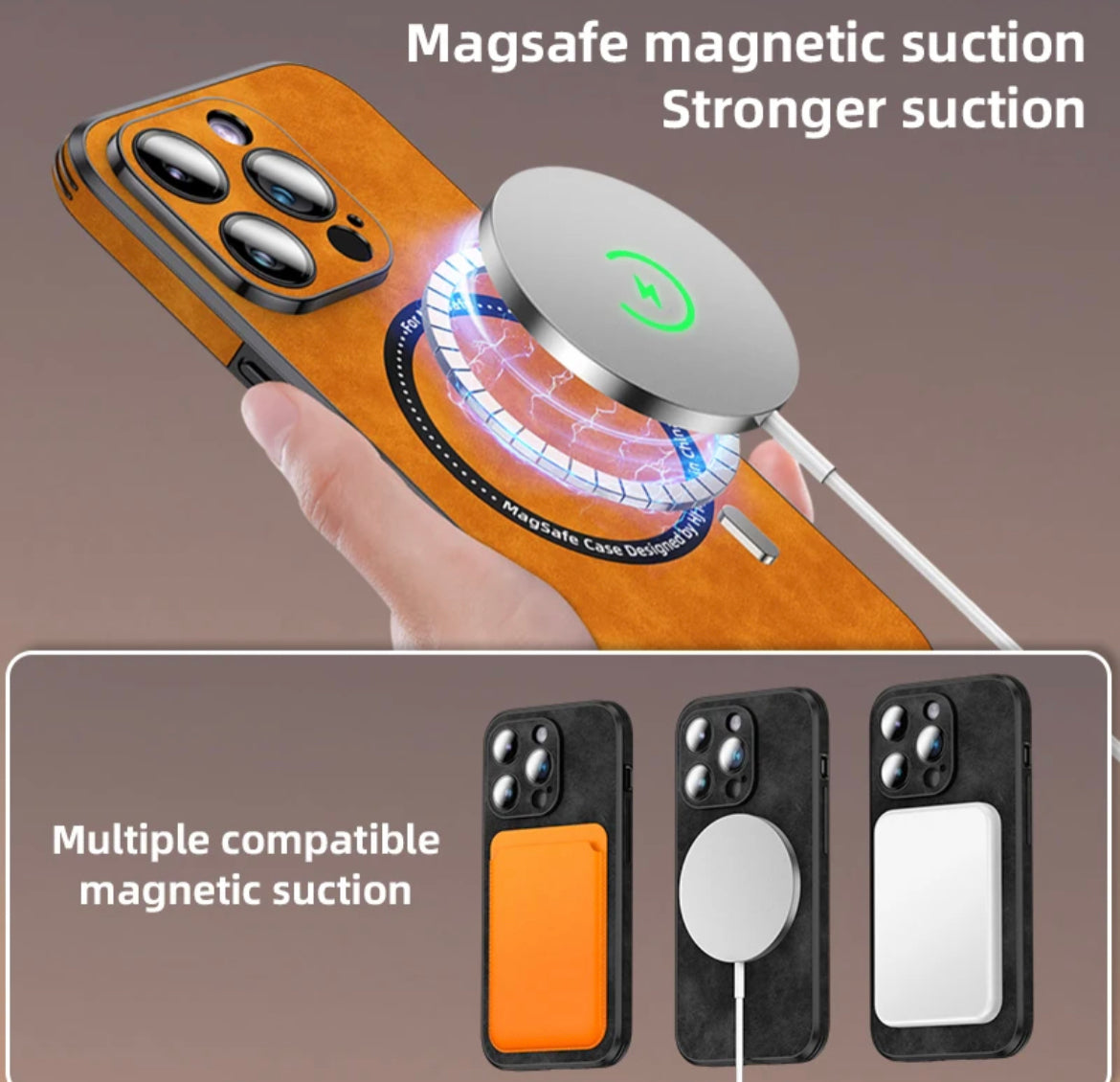 Läderfodral för iPhone 14 - Stilren Brun Design för Elegans och Skydd