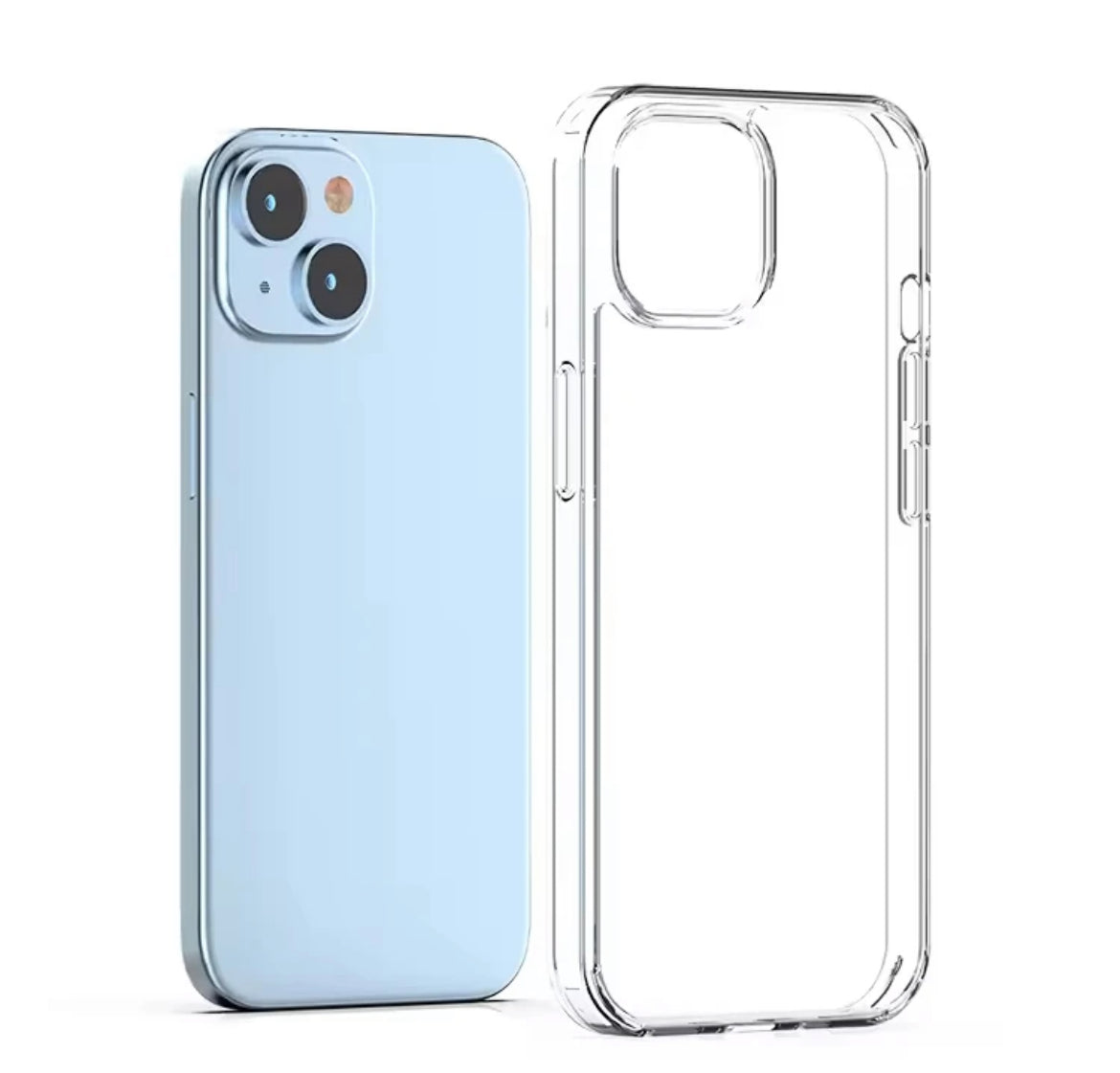 Hårt transparent skal till iPhone 15 Plus - Skyddande och stilrent skal för din iPhone 15 Plus