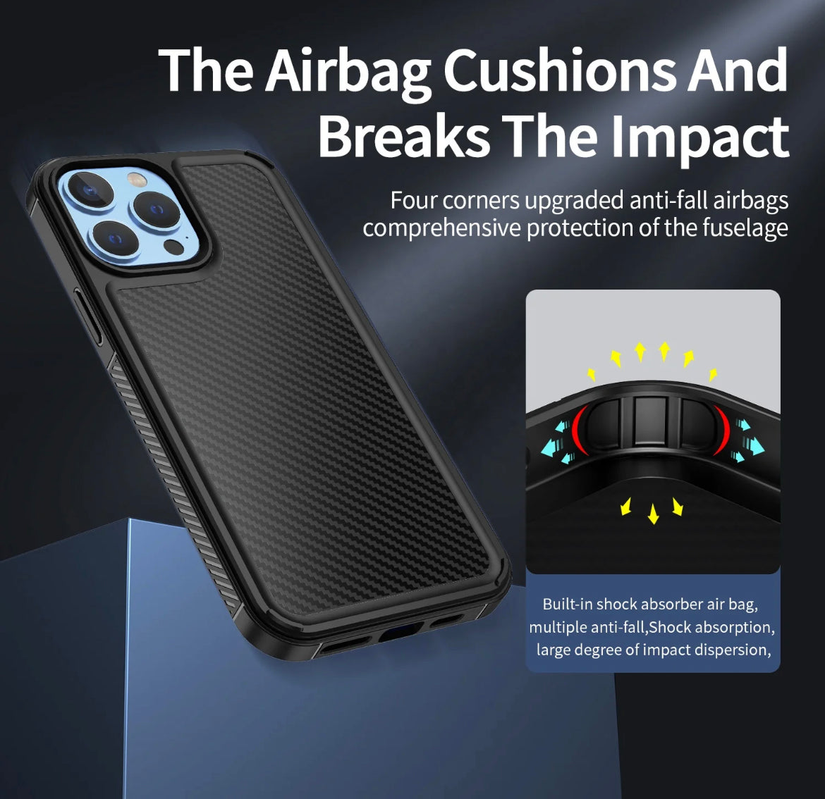 Stiligt och skyddande kolfiberskal till iPhone 14 Pro Max – Elegans och Skydd i Perfekt Harmoni