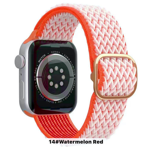 Nylon Armband Justerbart Apple Watch - Röd