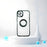 Skyddande iPhone 13 Skal med Kameraskydd: Transparent med Grönt Chrome Contour
