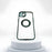 Skyddande iPhone 14 Plus Skal med Kameraskydd: Transparent med Grön Chrome Contour