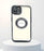 Skyddande iPhone 14 Skal med Kameraskydd: Transparent med Svart Chrome Contour