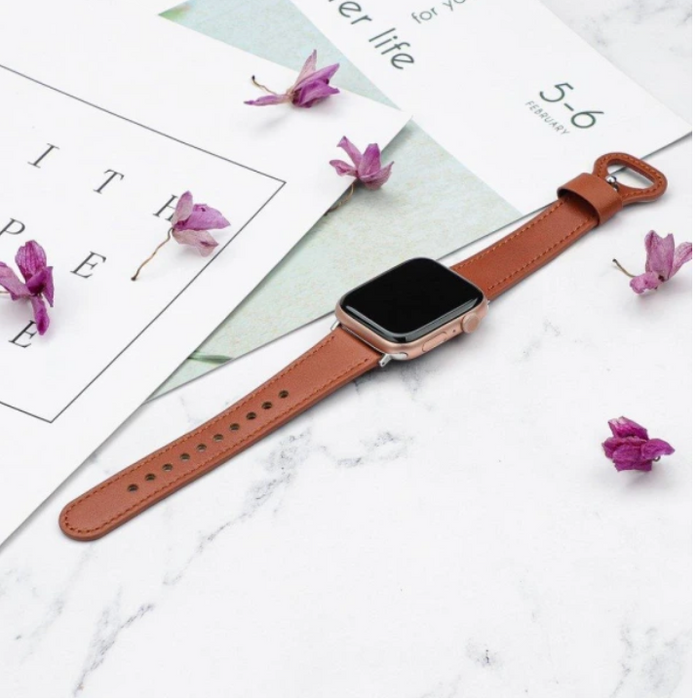 Leather bracelet for Apple Watch - Brown