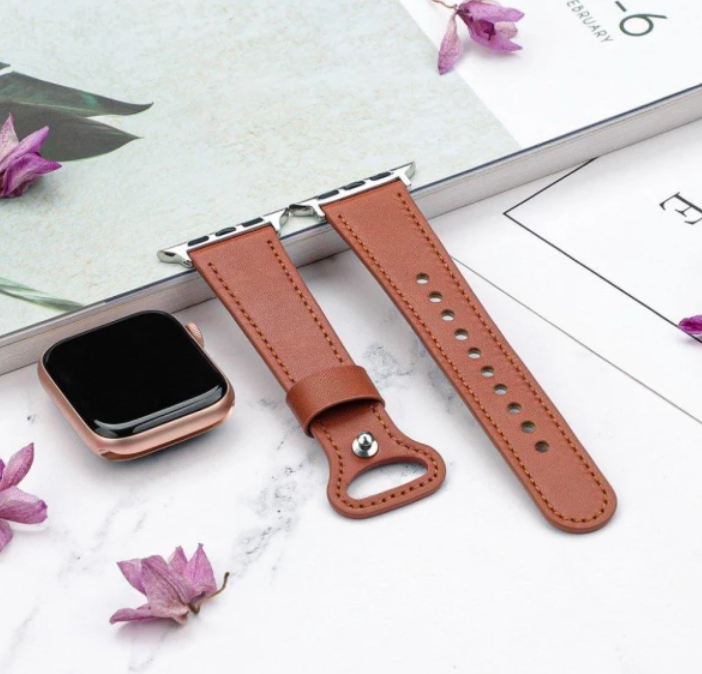 Leather bracelet for Apple Watch - Brown