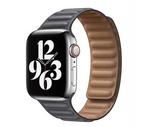 Apple Watch Dark Gray Leather Band with Magnetic Clasp