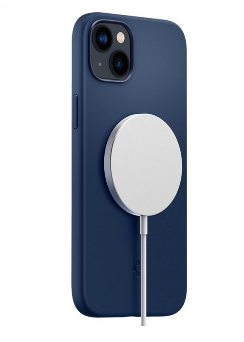 MarinBlå Liquid Silikonskal med MagSafe för iPhone 14 Pro Max– Stil och Skydd i Ett