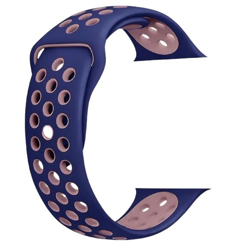 Hollow Silicone Bracelet Apple Watch NAVY BLUE/PINK