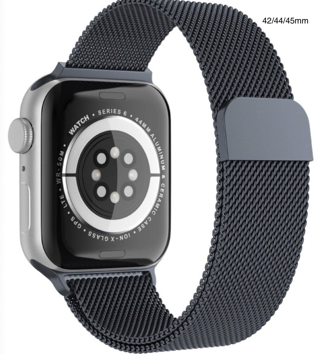 APPLE WATCH ARMBAND/ MILANESE LOOP ARMBAND-MÖRKGRÅ - EleganceOfSweden