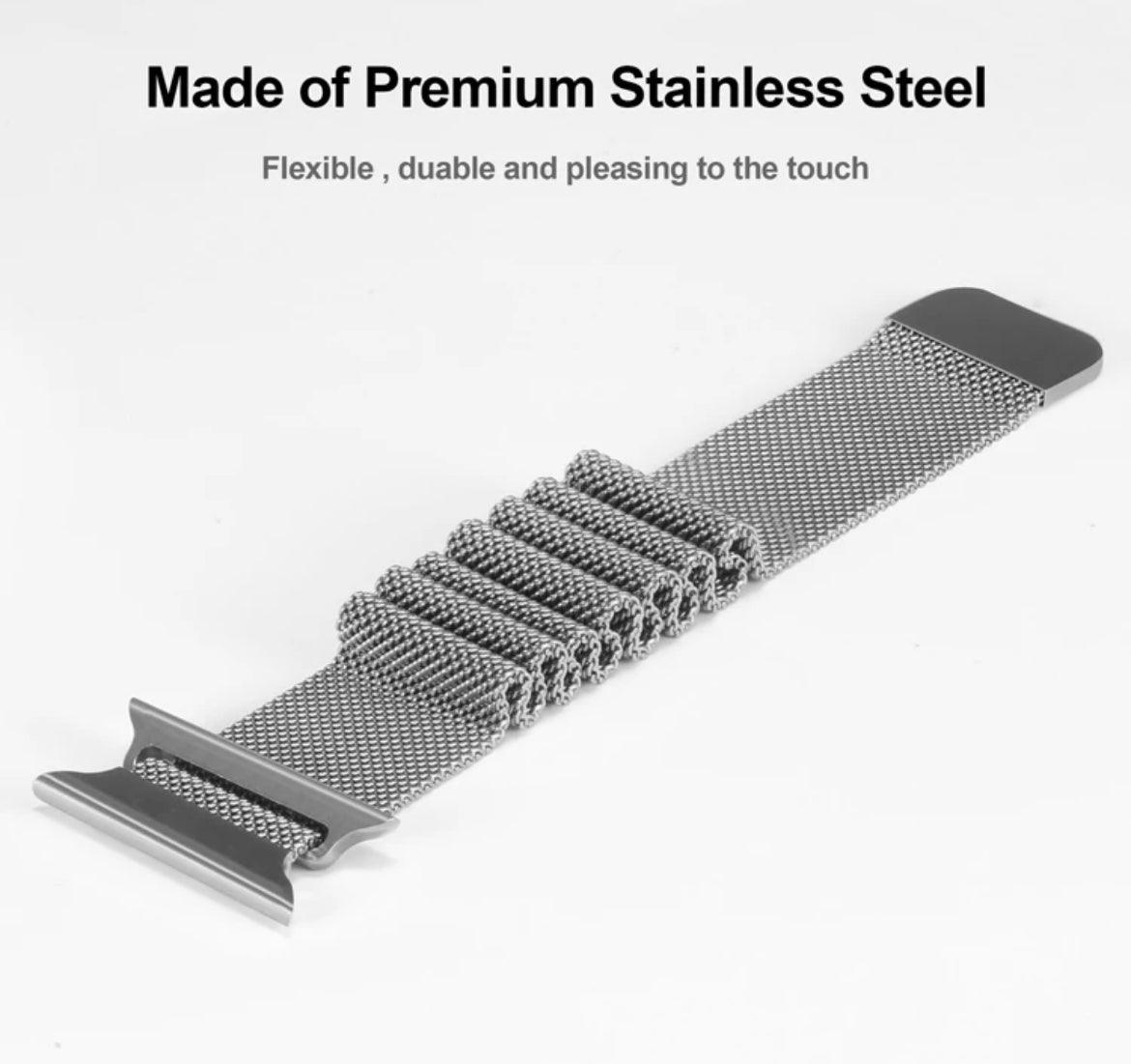 APPLE WATCH ARMBAND/ MILANESE LOOP ARMBAND-SILVER - EleganceOfSweden