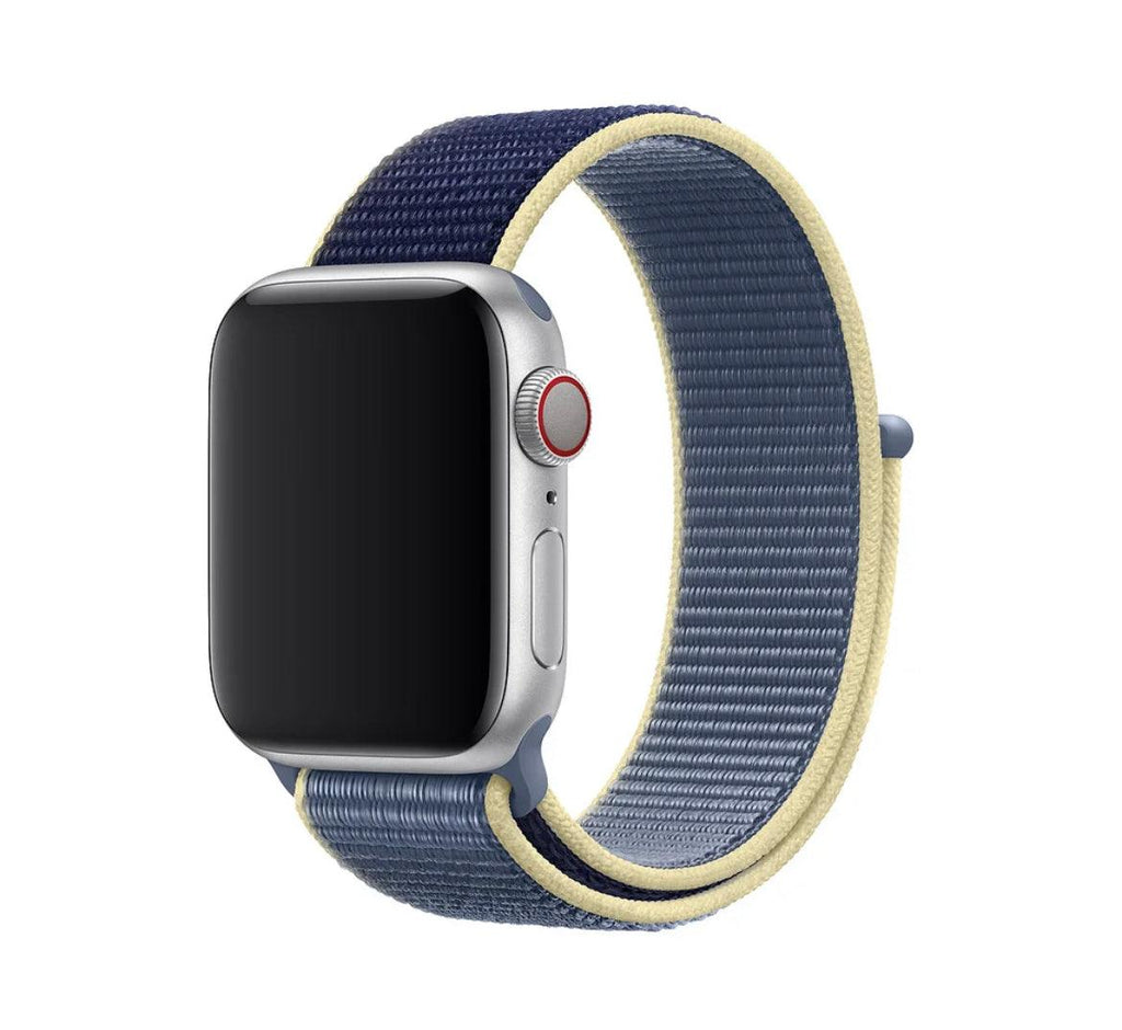 APPLE WATCH ARMBAND NYLON ARMBAND-BLÅ/GUL - EleganceOfSweden