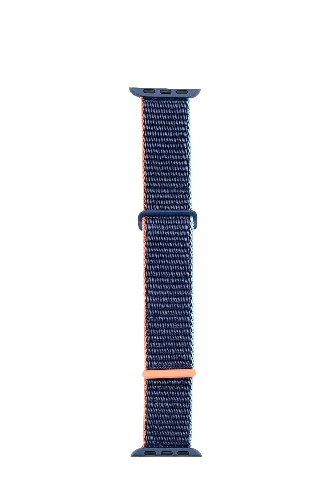 APPLE WATCH ARMBAND NYLON ARMBAND-BLÅ/ORANGE - EleganceOfSweden